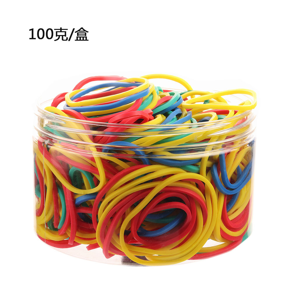 Oil-free high temperature resistant rubber band color rubber band 100g boxed rubber band cowhide band 38mm cross-border