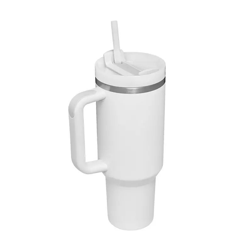 Picture of Cross-border 40oz generation second generation car cup 304 stainless steel handle thermos cup large capacity straw ice cup