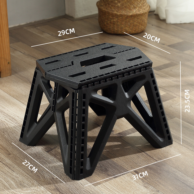 Picture of Folding Stool Portable Household Plastic Small Stool Outdoor Fishing Camping Style Mazar Stool Stall Kidsren's Small Bench