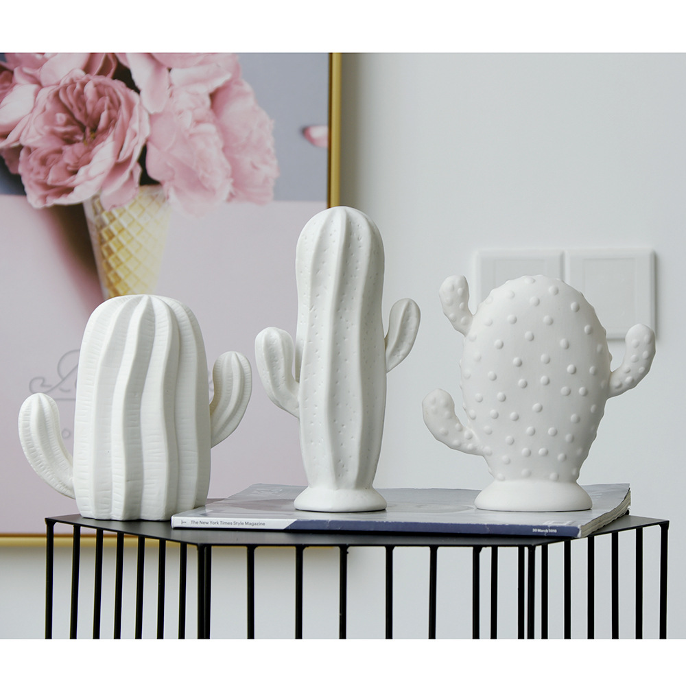 Ceramic Cactus Ornaments Plant Cactus Home Ornaments Living Room Decoration