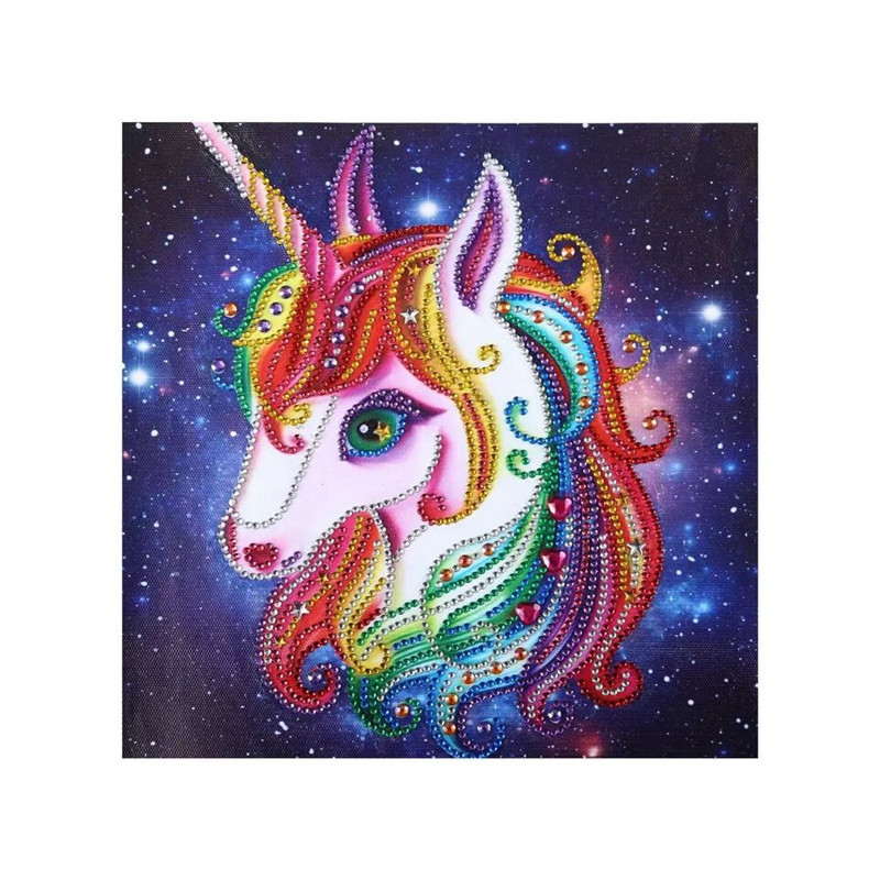 Picture of Cross-border AliExpress supply DIY Diamond painting 5D shaped diamond unicorn Crafts bedroom home decoration painting