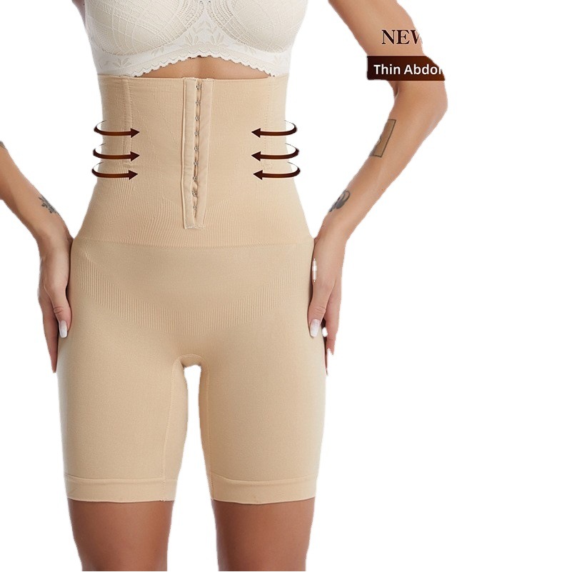 Cross-Border Women's Tummy Control Pants, Waist Shaping Body Shaper Pants, Beauty Pants, Flat-Button Adjustable Hip-Lifting Tight Underwear, Waist Protection