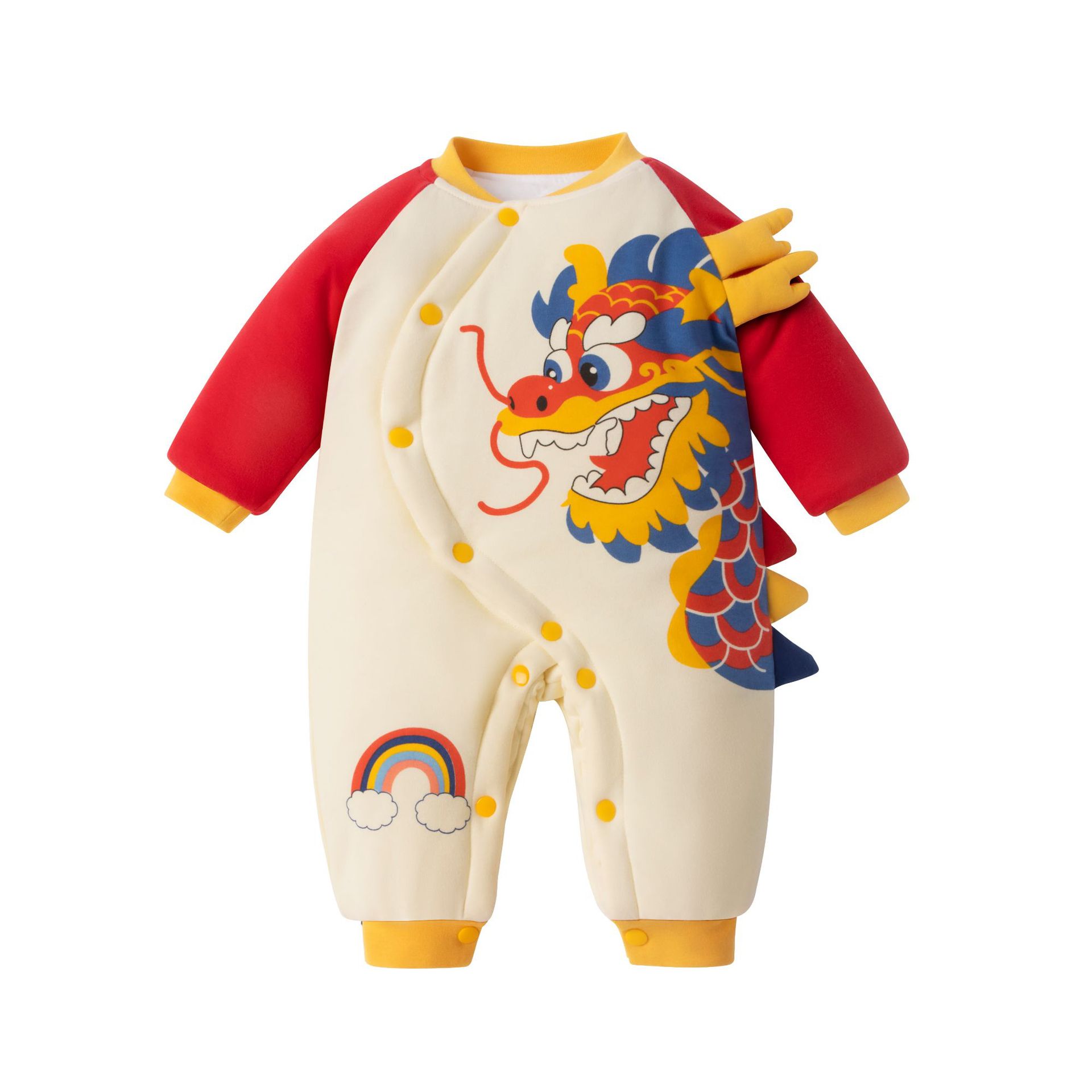 Baby's jumpsuit cotton-padded super cute Harbin clothing newborn cute cartoon clothes baby climbing clothes