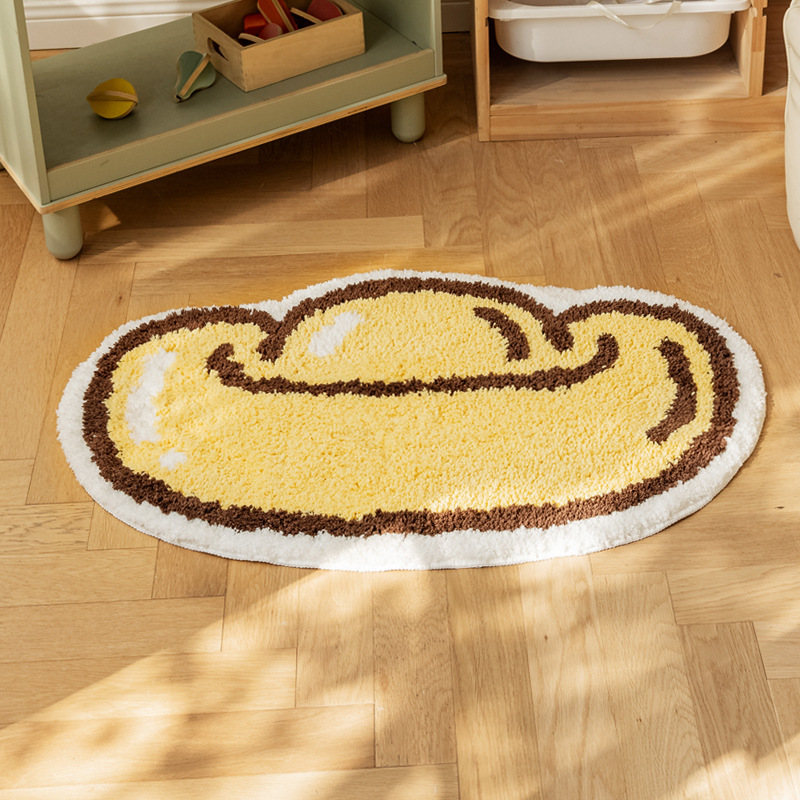 Daifa Festive Cartoon Yuanbao Flocking Carpet Household Bedroom Bedside Carpet Tufted Living Room Full Shop Soft Coffee Table Mat