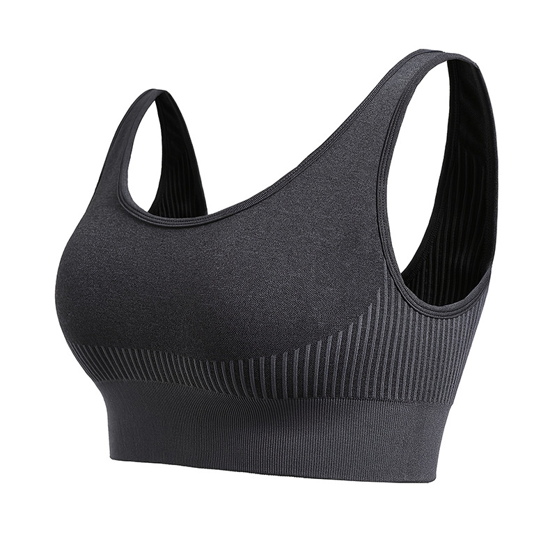 Picture of Cross-Border Sports Bra High-Strength Shock-Proof Large Size Quick-Drying Seamless Breathable Temu Popular Fitness Bra for Women Wholesale