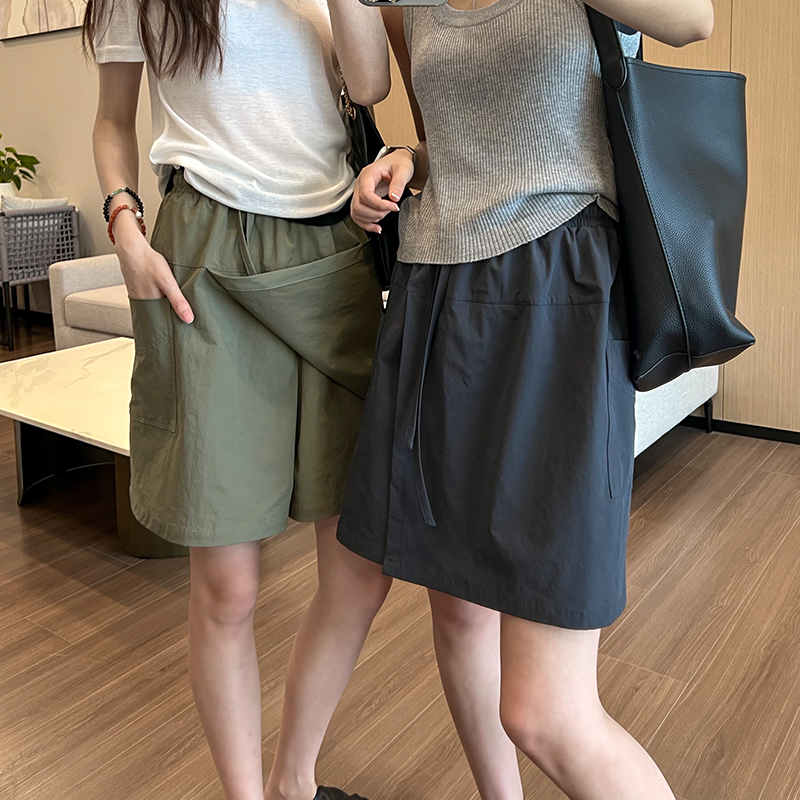[Three-Dimensional Waist] American Workwear Short Skirt for Women Summer 2025 New Quick-Drying High-Waisted A-Line Skirt Hip-Covering Skirt Pants