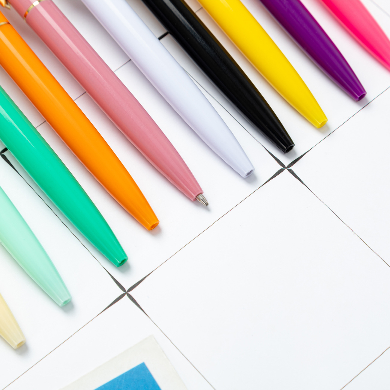 Picture of Press Multi-Color Ballpoint Pen Wholesale Office Stationery Student Plastic Ballpoint Pen Printed Logo Advertising Gift Promotional Pen