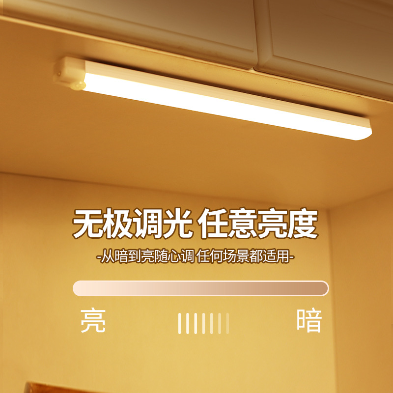 Picture of Led Human Body Sensor Lamp Wireless Magnetic Wine Cabinet Wardrobe Charging Strip Smart Cabinet Night Light Factory Cross-Border