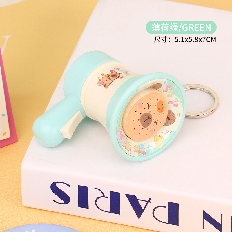 Picture of Wholesale of Small Handheld Loudspeaker Keychain Toys in the Shape of Capybara for School Bags and Accessories