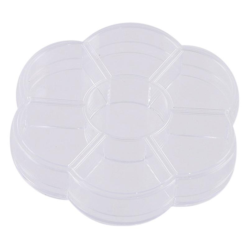 Practical Small Plastic Sewing Box, Niche Bead Jewelry Storage Box, Retro Transparent Small Plum Blossom Plastic Box