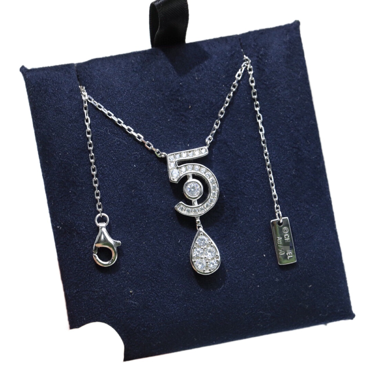ARDU jewelry carbon diamond No. 5 necklace 925 sterling silver necklace electroplated 18k platinum necklace factory wholesale