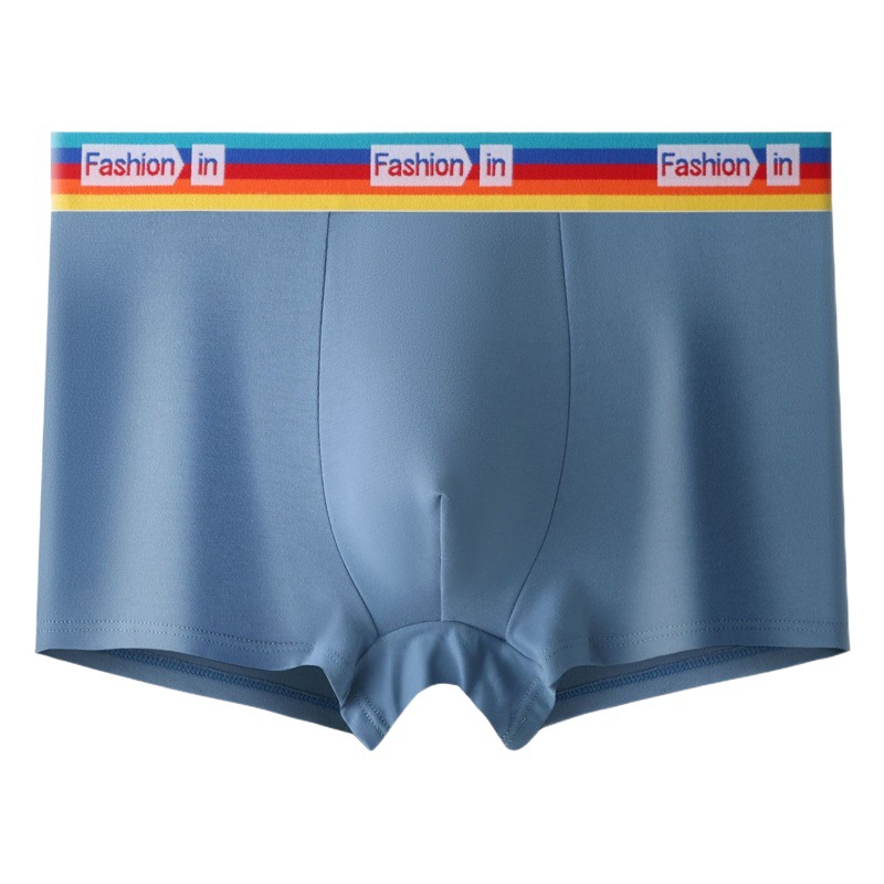 Men's underwear cotton antibacterial crotch breathable comfortable combed cotton waist solid color men's boxers wholesale