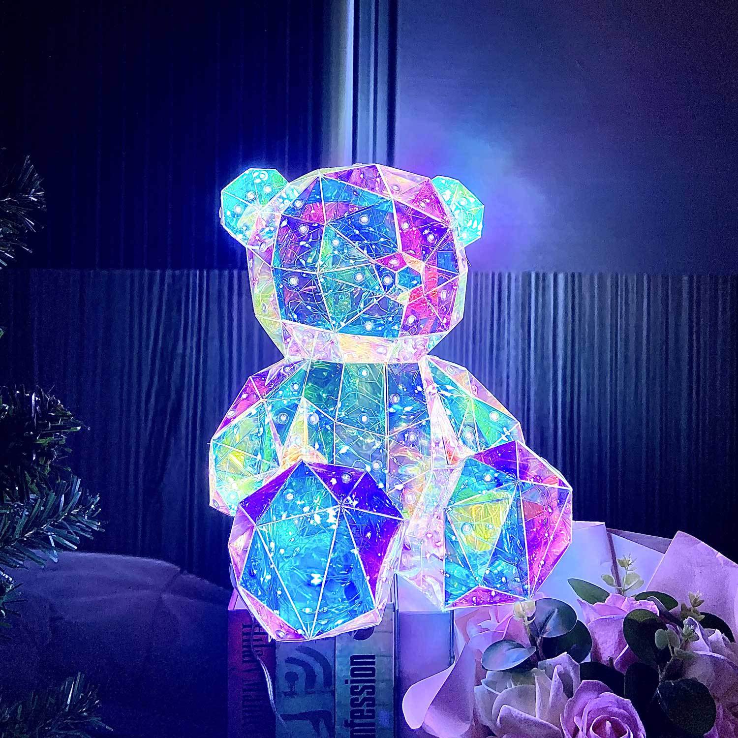 Picture of Birthday Gift for Girls to Send Girlfriend Creative Magic Luminous Bear Doll Girls Rabbit 520 Valentine's Day Gift
