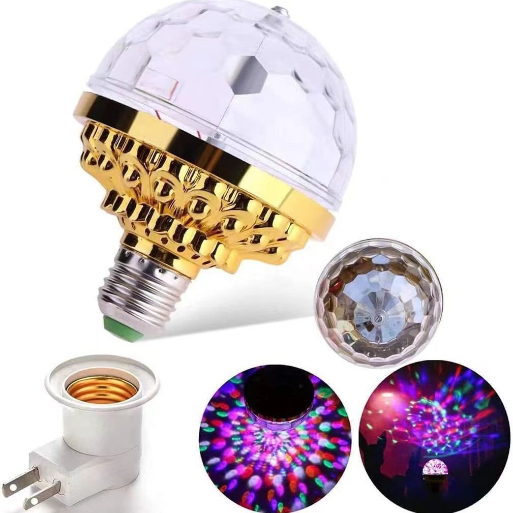 LED colorful rotating crystal golden little magic ball KTV home party Christmas festival DJ Disco dancing atmosphere stage light