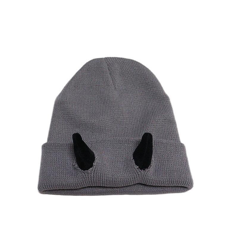 Picture of Autumn and Winter devil horn hat warm knitted wool hat Halloween horn toe cap cross-border new funny hip hop