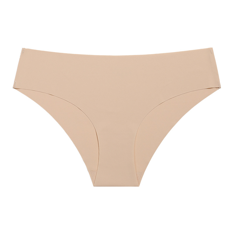 Picture of European and American Cross-border Pregnant Women's plus size Traceless Women's Underwear Class A Ice Silk Breathable Sports Low Waist Naked Briefs for Women