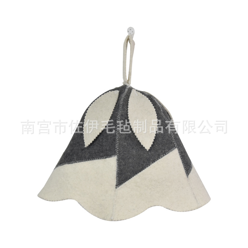 Picture of High-end cross-border felt sauna cap hot spring bath felt sauna cap integrated pressure European wool sauna cap