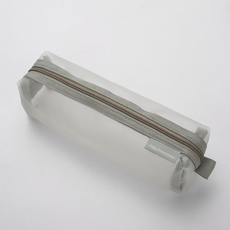 Picture of Three-dimensional simple transparent mesh pen bag for students examination stationery bag large capacity portable storage bag wholesale