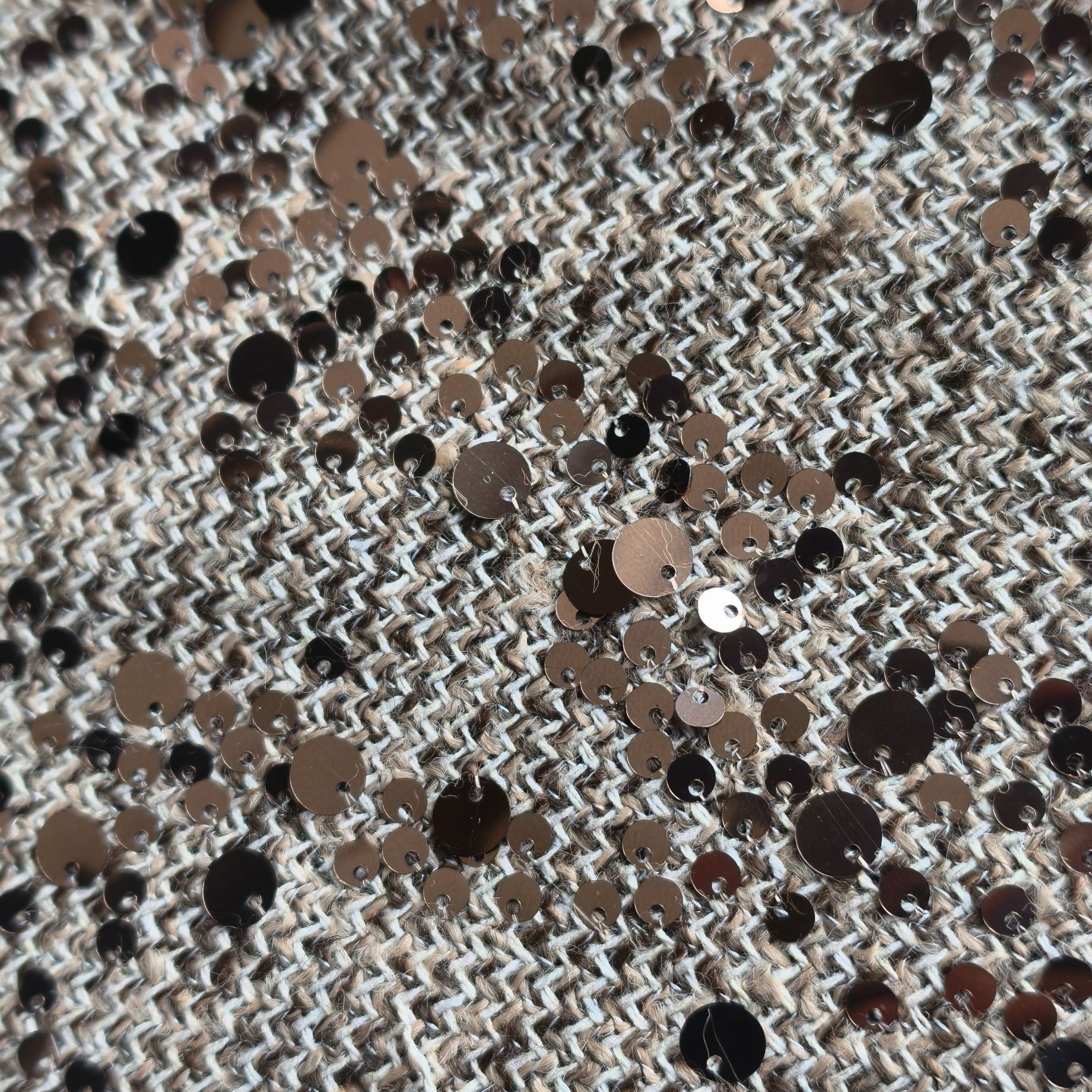 Picture of Coarse Floral Small Fragrance Style Large and Small Beads Sequin Embroidered Fabric Autumn and Winter Girls' Clothing Jackets Bags Shoe Materials Hat Fabrics