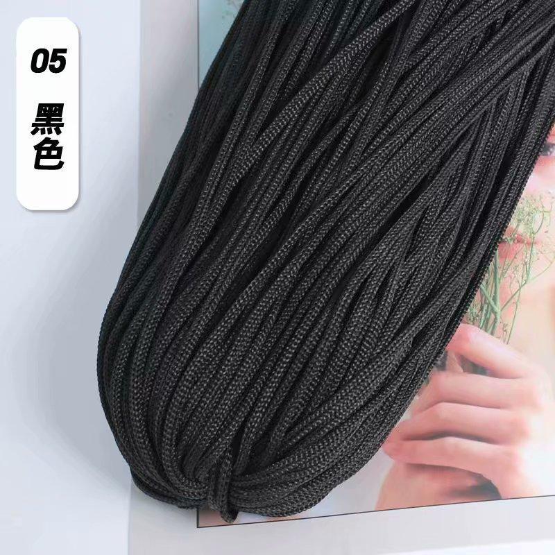 Picture of Light body thread ice silk thread hook hat hook thick hollow thread bright silk thread hand-woven off-shelf sun hat thick wool