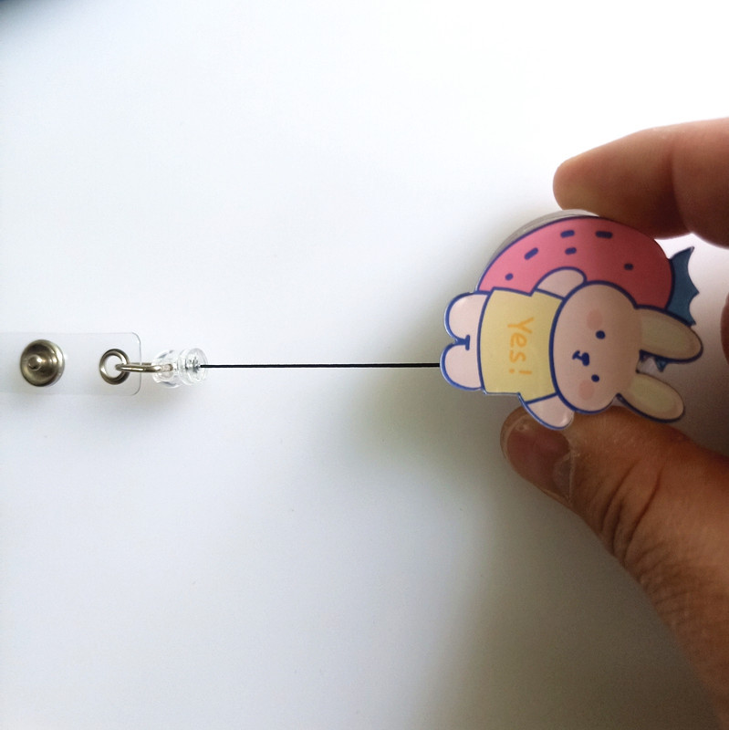 Picture of Nurse Badge clip cute bear rabbit cartoon easy pull buckle easy pull staff brand badge telescopic buckle