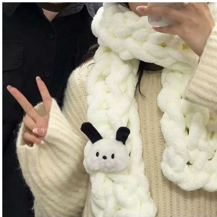 Homemade Cute Cartoon Handmade DIY Creative Doll Autumn and Winter Finger Scarf Material Bag for Male and Female Friends Gift