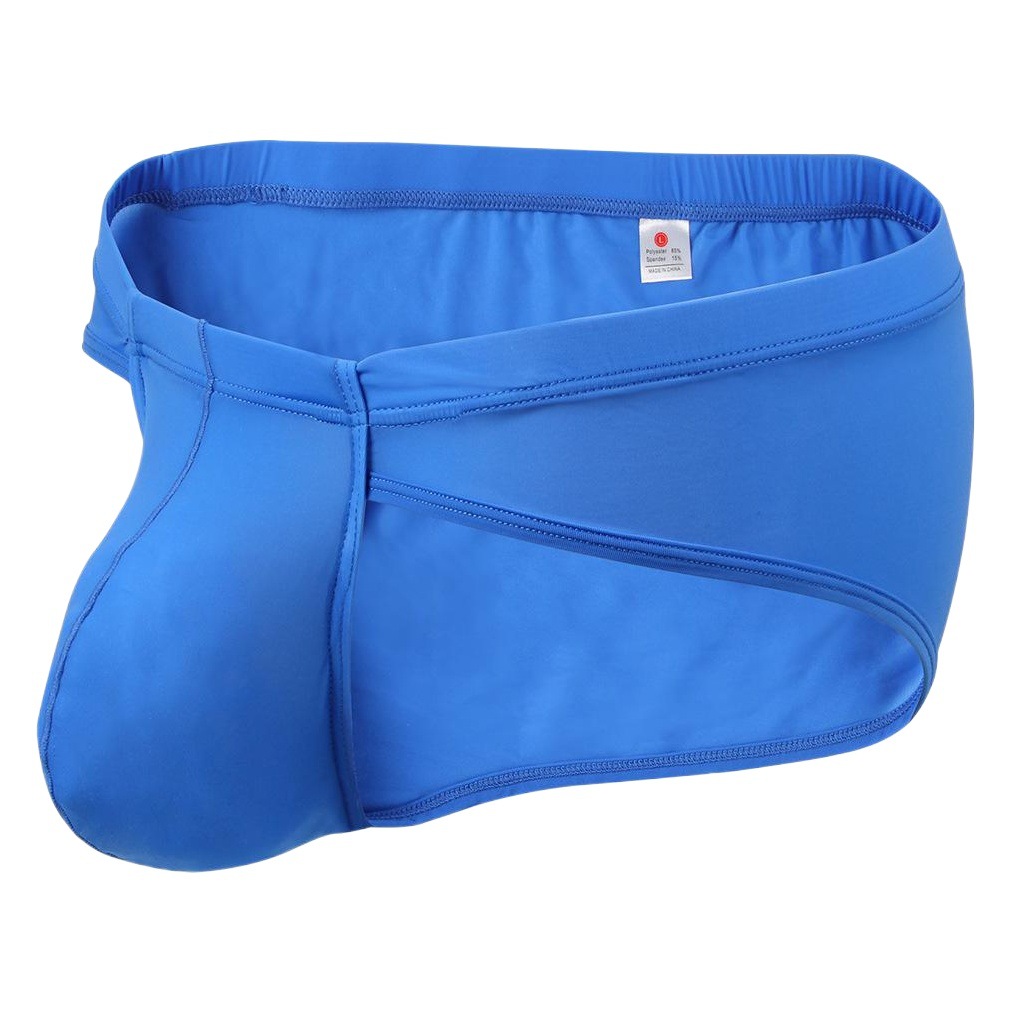Foreign Trade Standard Men's Ice Silk Underwear Briefs Low-Rise Breathable Solid Color Sexy Thin Style Wholesale Trendy