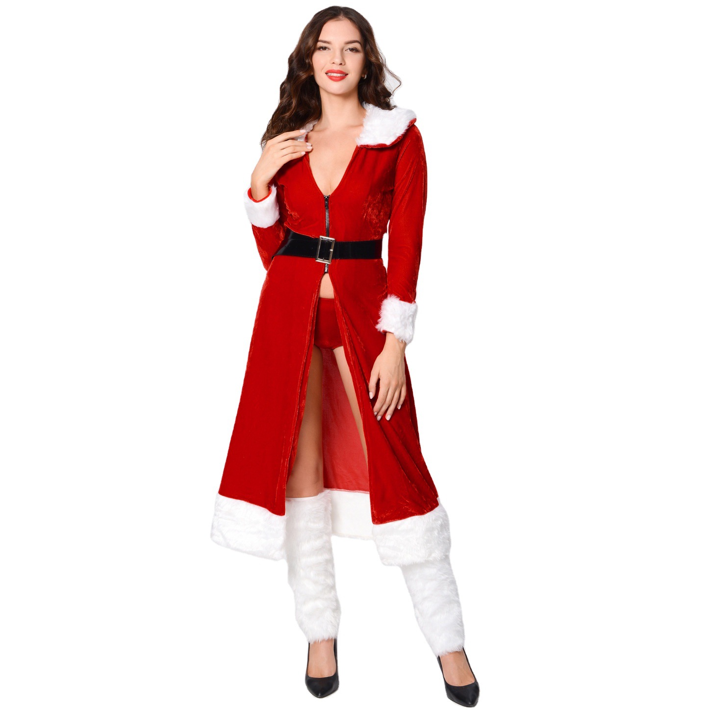 Picture of Christmas cloak long dress clothing foreign trade sexy long sleeve Queen Christmas clothing dance stage performance clothing
