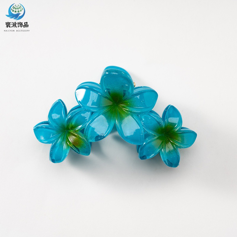 Picture of Cross-border egg flower clip large high-grade gradient Flower hairpin back head updo ponytail shark clip headdress