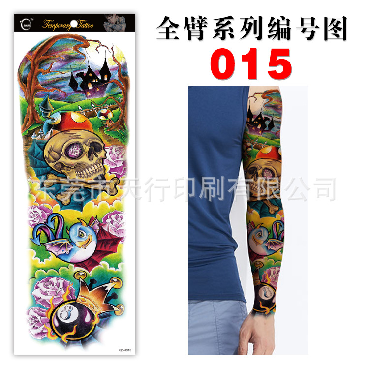 Picture of Manufacturer in Stock Wholesale Full Arm Tattoo Stickers Arm Waterproof Tattoo Stickers Popular Tattoo Decals Arm Horror Tattoo Stickers