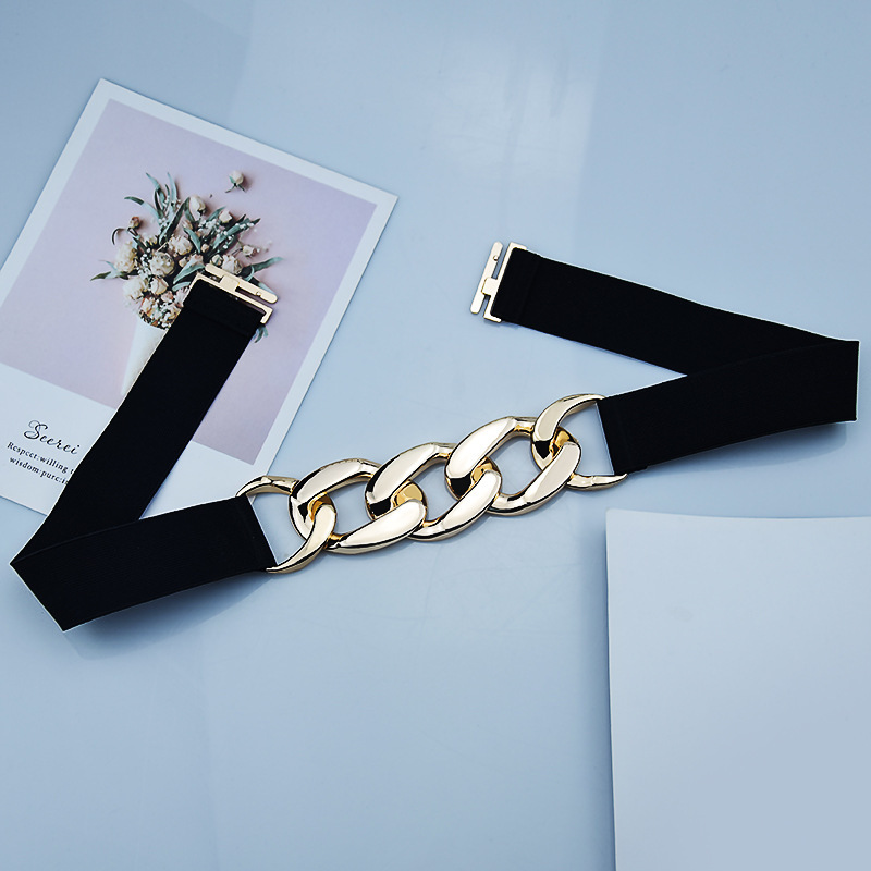 Picture of Amazon European and American slim-fit elastic belt decorative skirt suit simple fashion chain women's belt