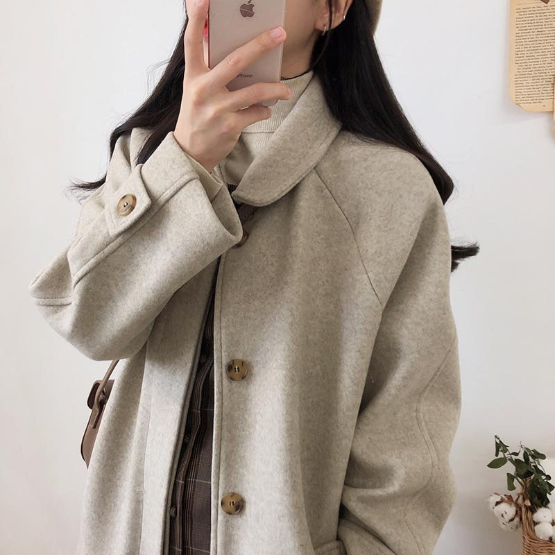 Picture of 390g Thickeneded Outwear Woolen Outwear for Women 2025 Autumn and Winter New K-Style Small Person Hepburn Style