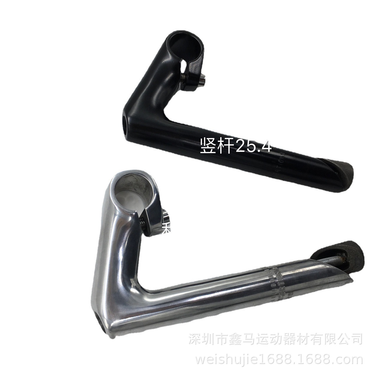 Bicycle aluminum goose head handle negative angle 80 × 25.4 ×-17 degree vertical bar 25.4 × 180mm bicycle riser
