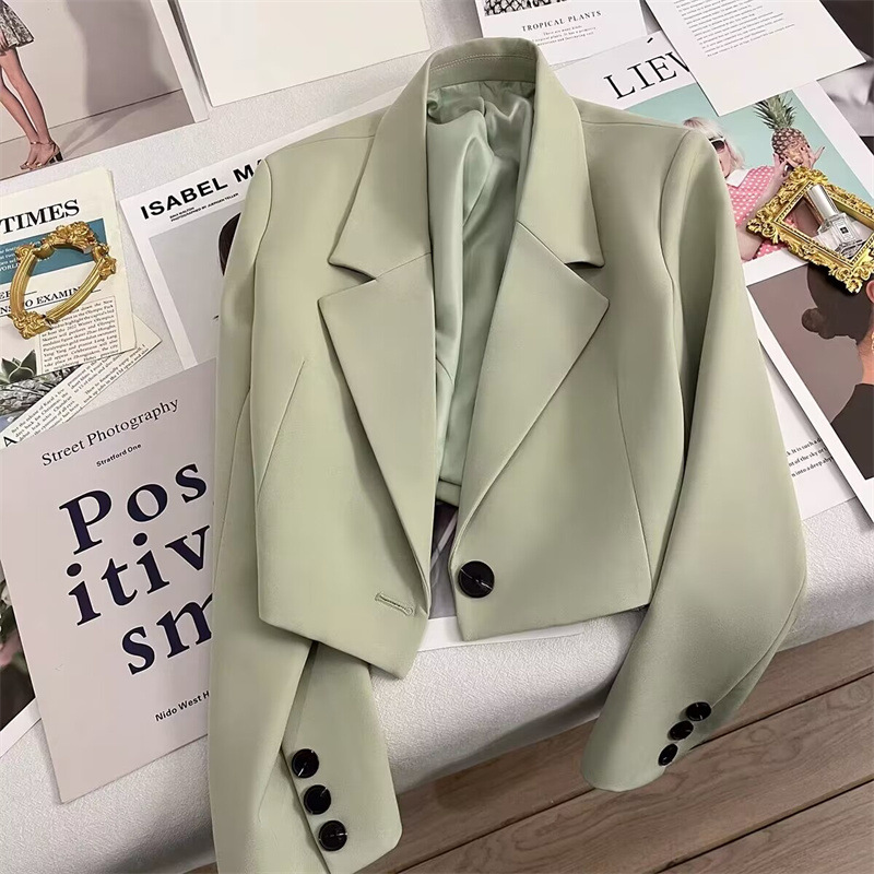 New Solid Color Casual Loose Elegant Suit Jacket Fashion Women Spring and Autumn Suit in stock Wholesale