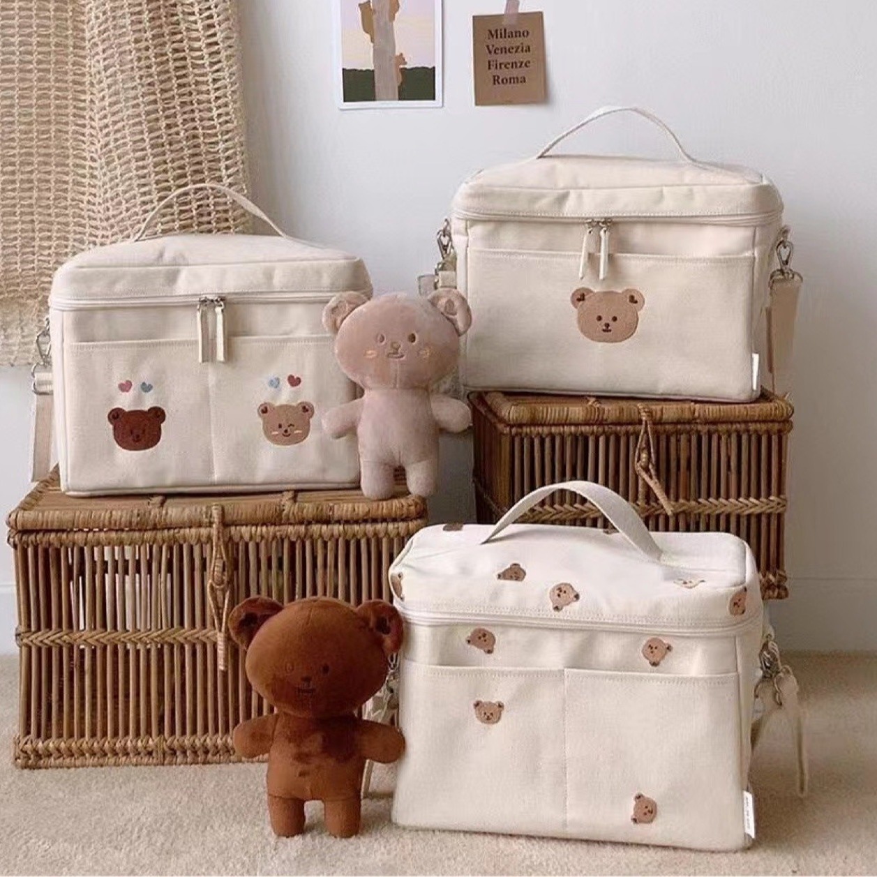 Slipping Baby Car Hanging Bag Multifunctional Waterproof Maternal and Baby Bag Cart Storage Mommy Outgoing Bag Portable Milk Storage Ice Bag Breast Milk