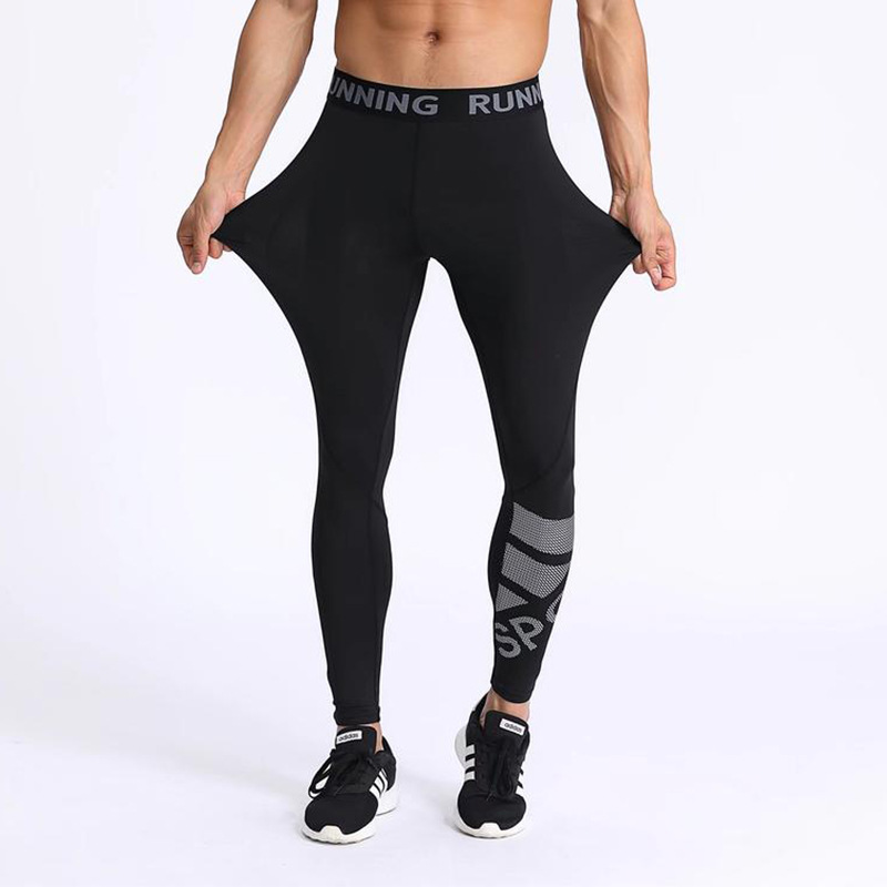 Sports Tight Pants Men's Base Track and Field Running Quick-drying Camouflage Nine-point Fitness Pants Compression Basketball Dance Training