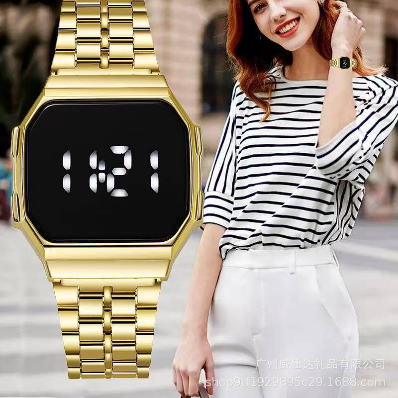 Foreign trade hot new LED TOUCH WATCH Fashion Square men and women students couples TOUCH screen electronic WATCH