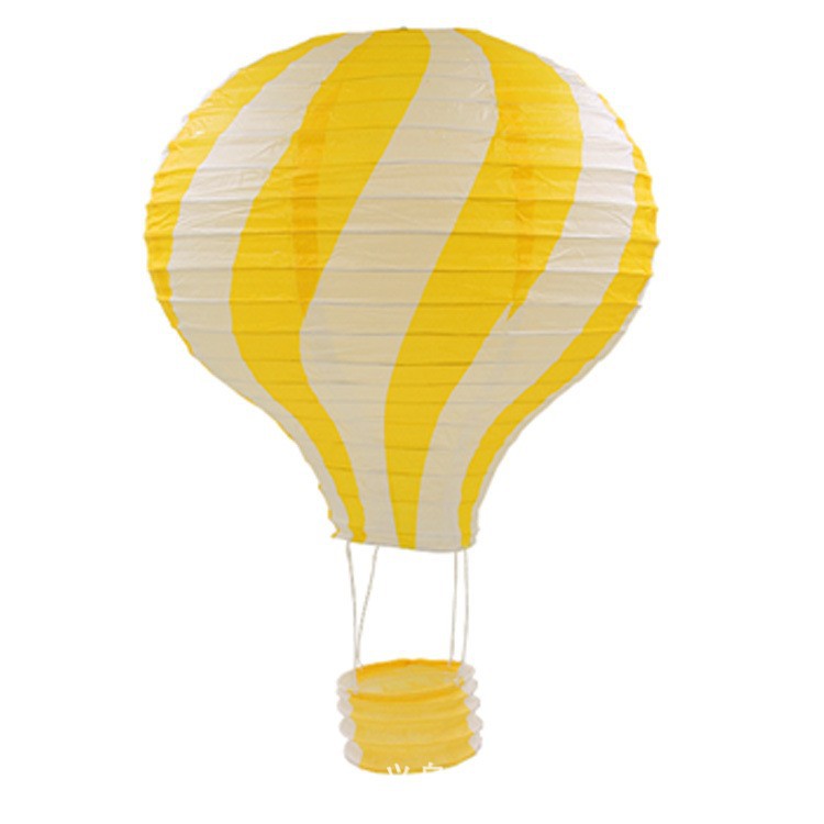Picture of 2020 new manufacturers wholesale hot air balloon paper lantern two-color stitching rainbow export wedding paper lantern decoration