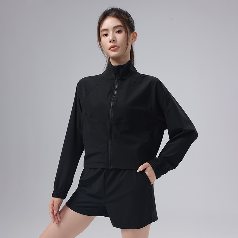 Picture of Summer Cool Original Yarn Hooded Sun Protection Top for Women, Light and Breathable Sports Jacket, Stand Collar, Loose and Cool Sun Protection Clothing