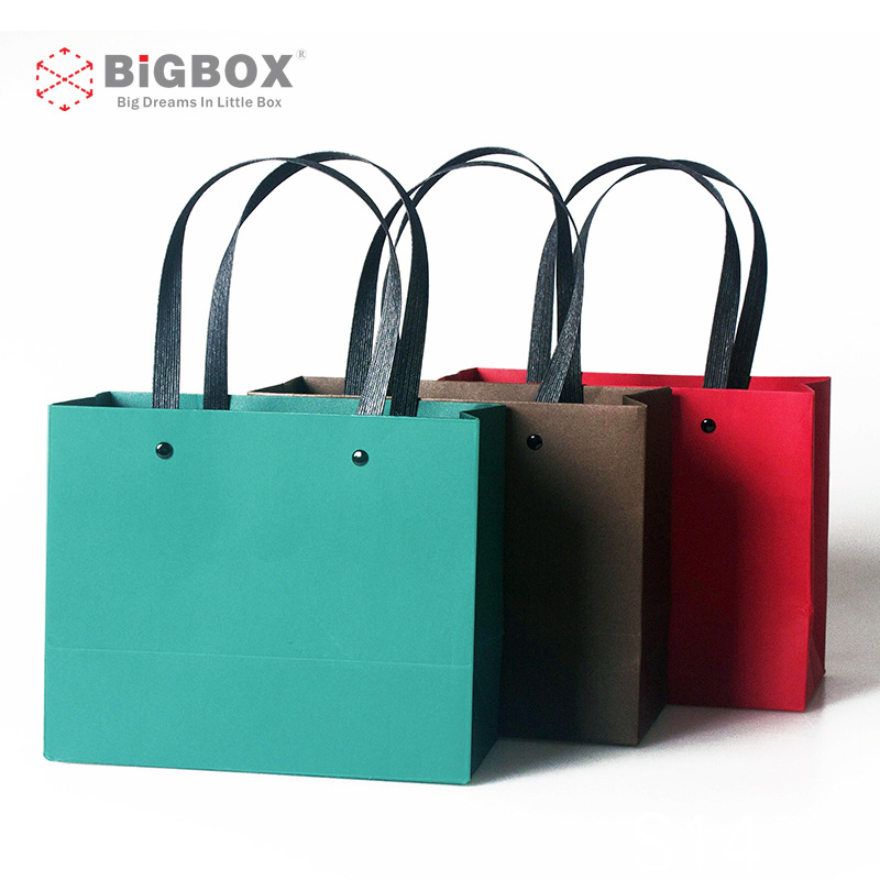 Paper Bag Gift Bag Clothing Bag Shopping Bag Handbag Printable Logo Kraft Paper Bag in stock Tea