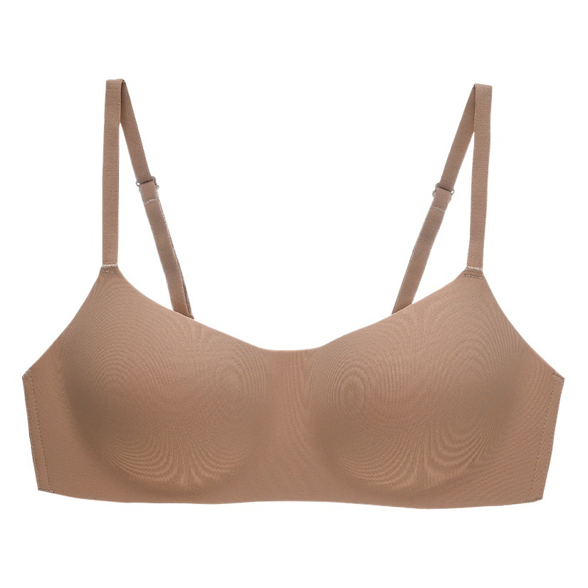 One-piece seamless underwear women's bra lifting small chest push up thin cup wireless comfortable breathable girl bra