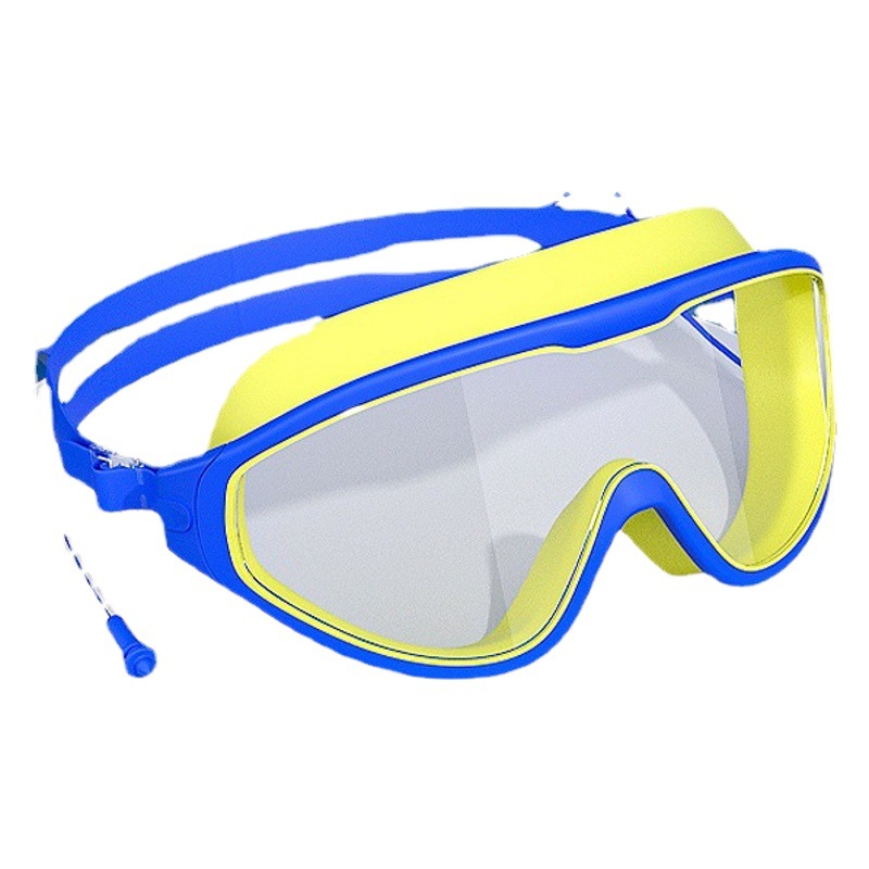 Children's Swimming Goggles Waterproof and Anti-Fog Boys and Girls Swimming Glasses Girls Large Frame Goggles Set Wholesale Large Mirror
