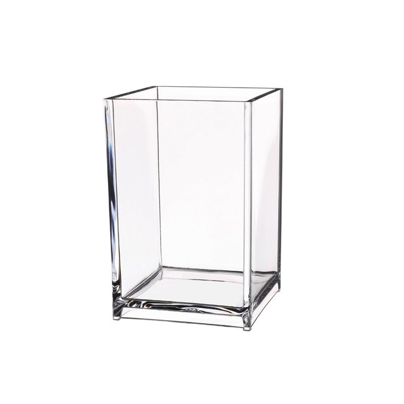Picture of Ins Unprinted Style Transparent Acrylic Pen Holder Office Desktop Stationery Storage Box Student Makeup Brush Storage Bucket