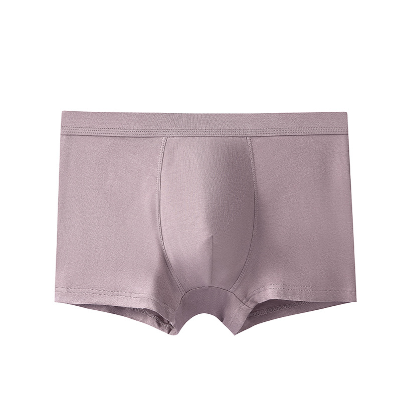 Picture of Modal Men's Underwear Boxer Briefs Summer Solid Color Thin Breathable Large Size Modal Boys' Boxer Briefs