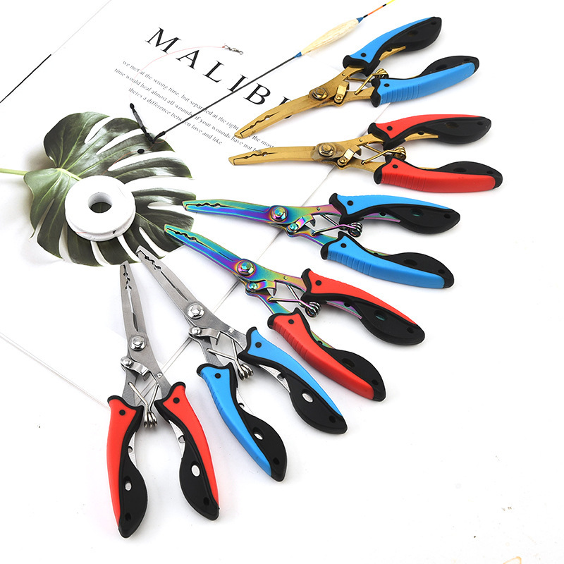 8731 road sub-pliers outdoor fishing gear color titanium olecranon fishing pliers fishing line shear control fish hook ring opening device a large number of in stock