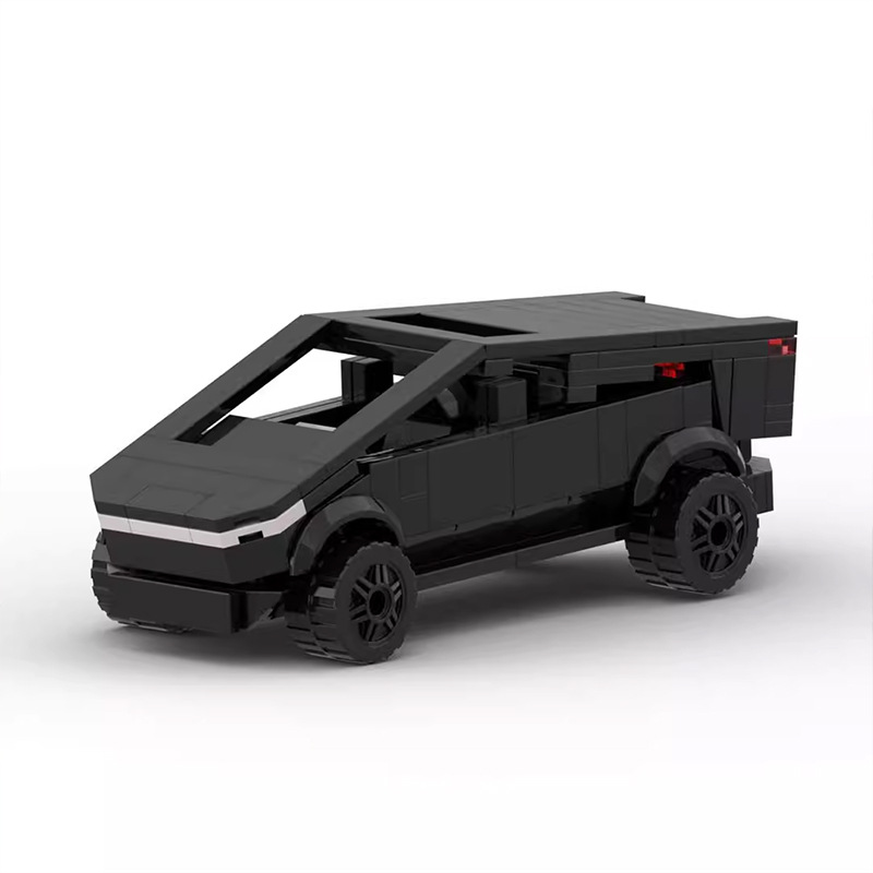 MOC domestic building blocks car Saibo punk Tesla compatible with Lego assembled toy racing model gift for men