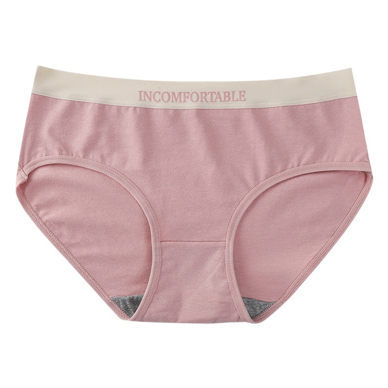 [Independent] Graphene Moisture Conducting Antibacterial Pure Cotton Underwear Women's Color-matching Mid-waist Breathable Young Girl's Briefs