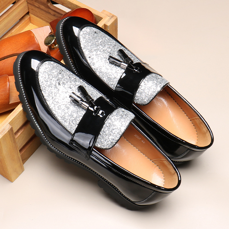 2557 Loafers Men's Casual Leather Shoes Fashion Trend All-match Slip-on Tassel Loafers Men's Foreign Trade