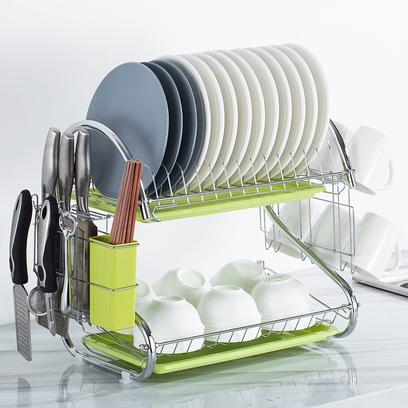 Picture of Storage Rack Multi-Layer Household Drain Rack Dish Rack Kitchen Floor Cabinet Dish Rack Storage Miscellaneous Rack