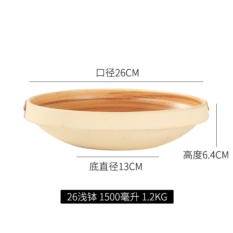 Picture of Commercial Soil Bowl Small Hot Pot Alcohol Stove Ceramic Household Small Casserole Self-service Dry Pot High Temperature Resistant Soil Vegetable Pot